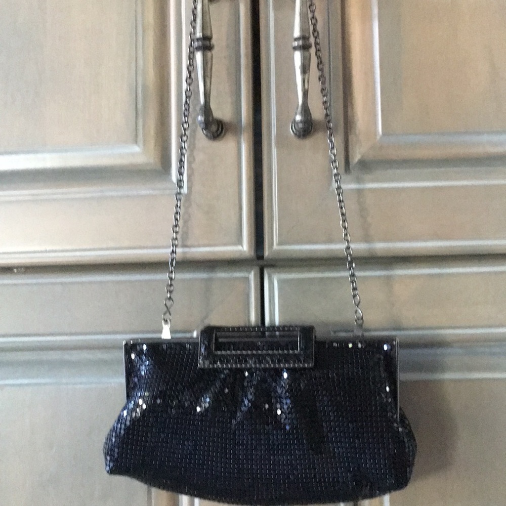 BIG BUDDHA BLACK SEQUIN CLUTCH